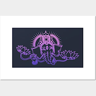 Twilight Sky Ganesh Design Posters and Art